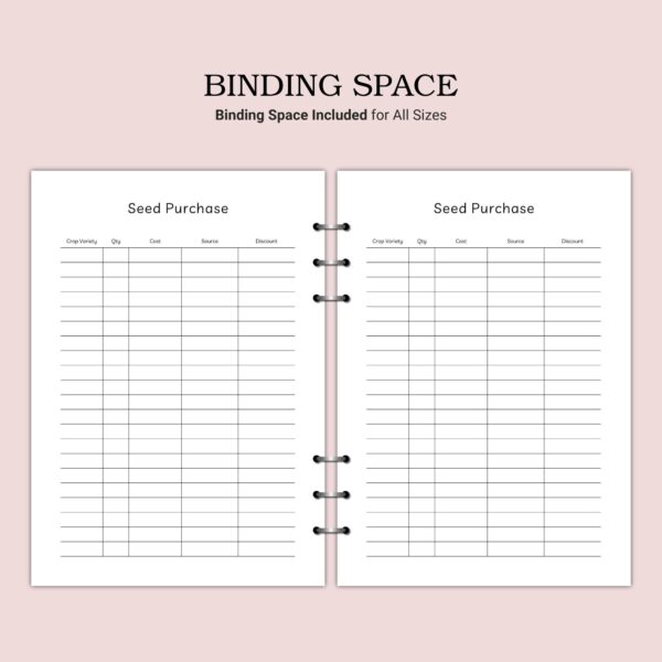 Printable Seed Purchase Template - Image 3