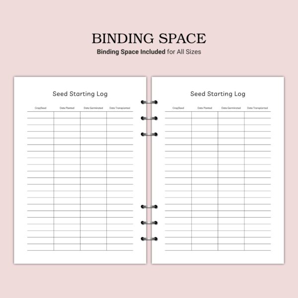 Printable Seed Starting Log Template - Image 3