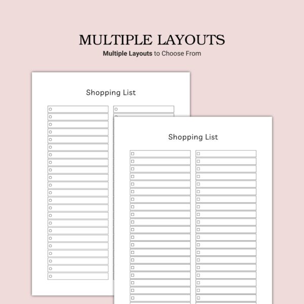 Printable Shopping List Template - Image 3