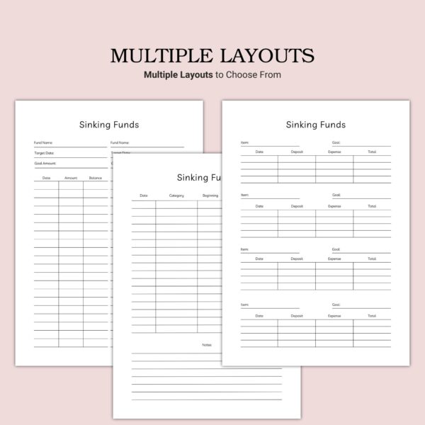 Printable Sinking Funds Template - Image 2