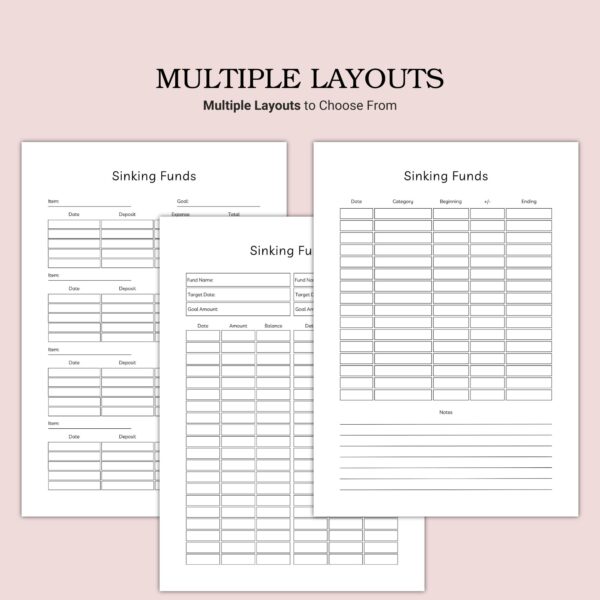 Printable Sinking Funds Template - Image 3