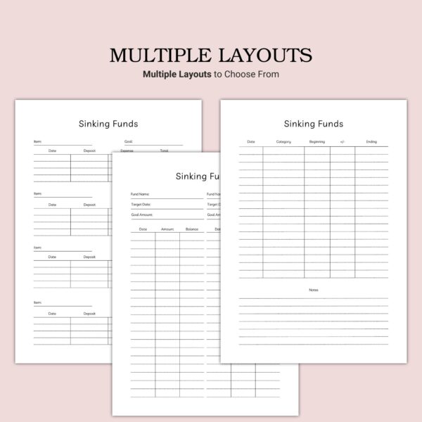 Printable Sinking Funds Template - Image 4