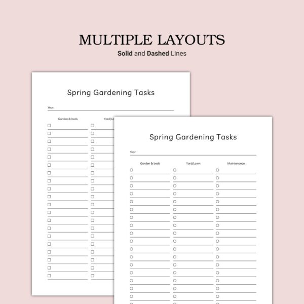 Printable Spring Gardening Tasks Template - Image 2