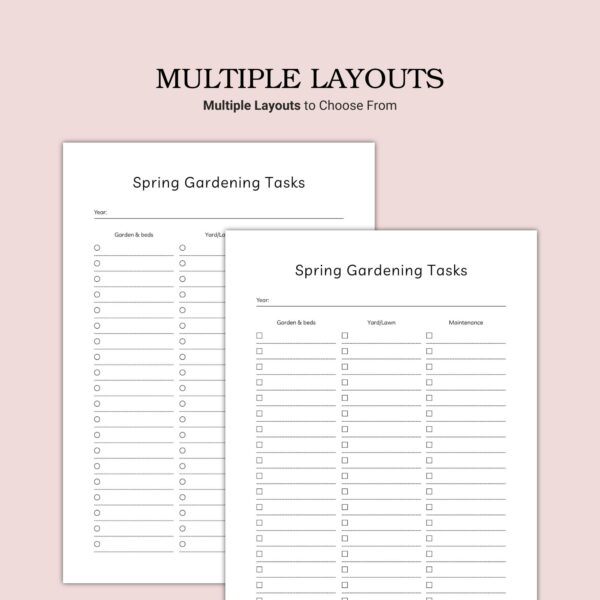 Printable Spring Gardening Tasks Template - Image 3