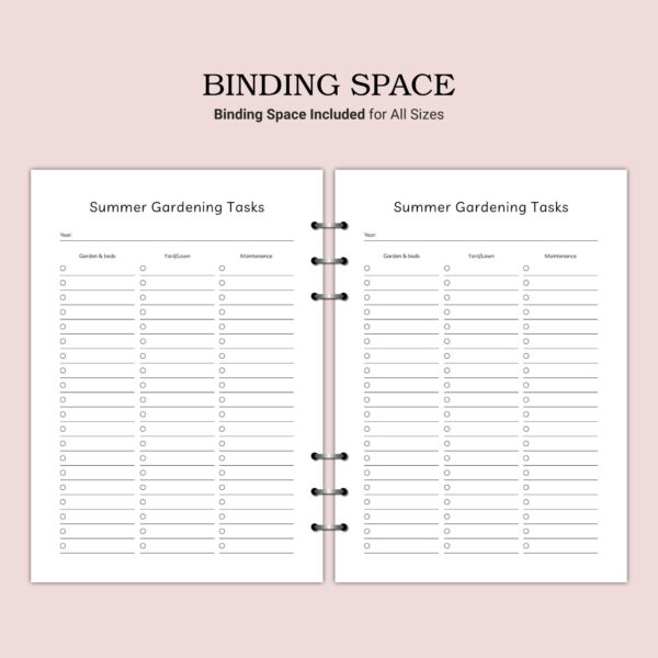 Printable Summer Gardening Tasks Template - Image 4