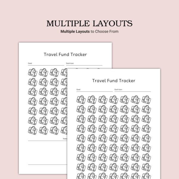 Printable Travel Fund Tracker Template - Image 2