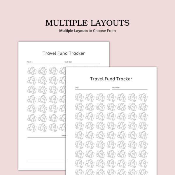 Printable Travel Fund Tracker Template - Image 3