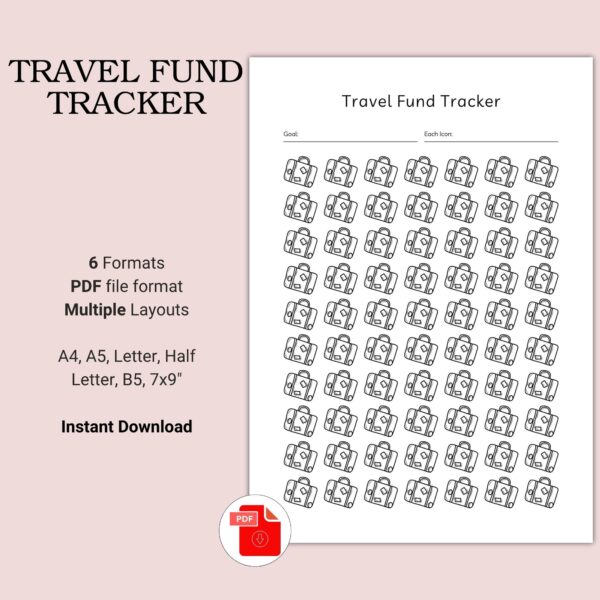 Printable Travel Fund Tracker Template