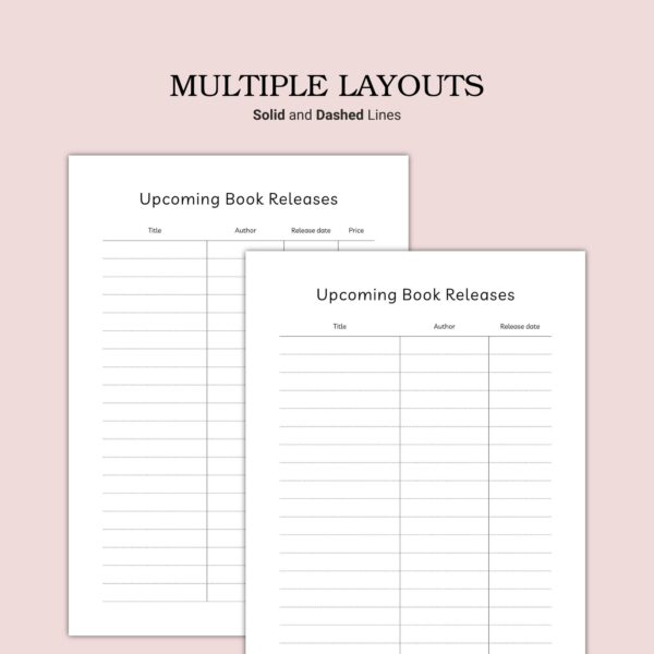 Printable Upcoming Book Releases Template - Image 4