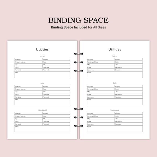 Printable Utilities Template - Image 5
