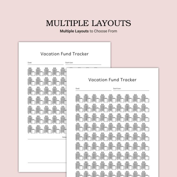 Printable Vacation Fund Tracker Template - Image 2