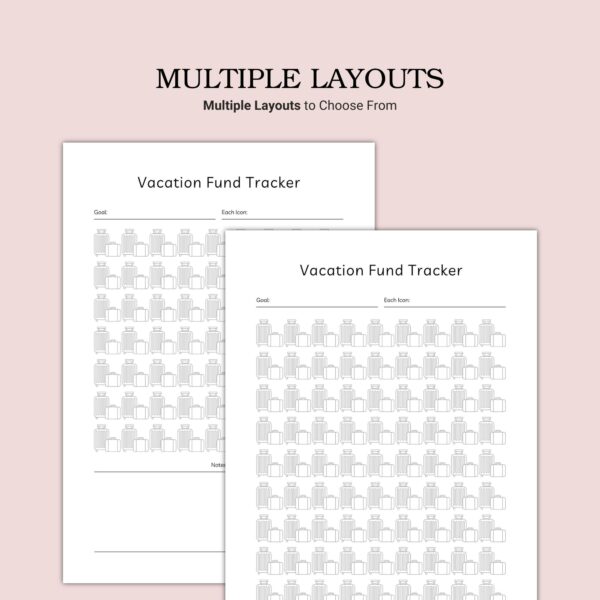 Printable Vacation Fund Tracker Template - Image 3