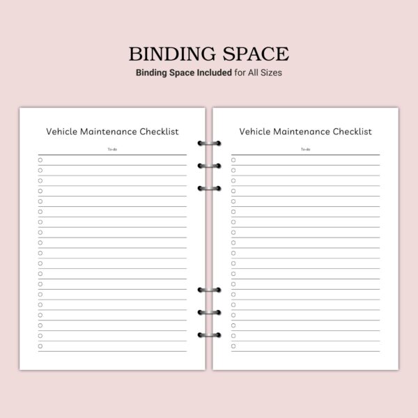Printable Vehicle Maintenance Checklist Template - Image 4