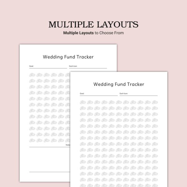 Printable Wedding Fund Tracker Template - Image 3