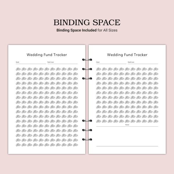 Printable Wedding Fund Tracker Template - Image 4