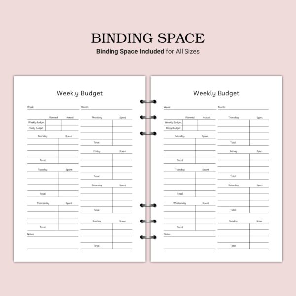 Printable Weekly Budget Template - Image 3