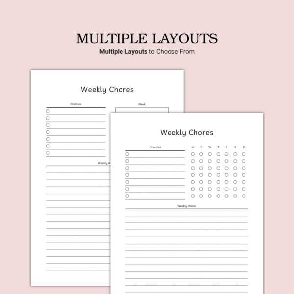 Printable Weekly Chores Template - Image 4