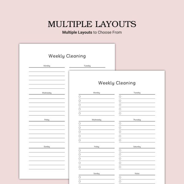 Printable Weekly Cleaning Template - Image 2