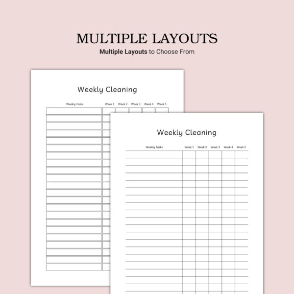 Printable Weekly Cleaning Template - Image 3