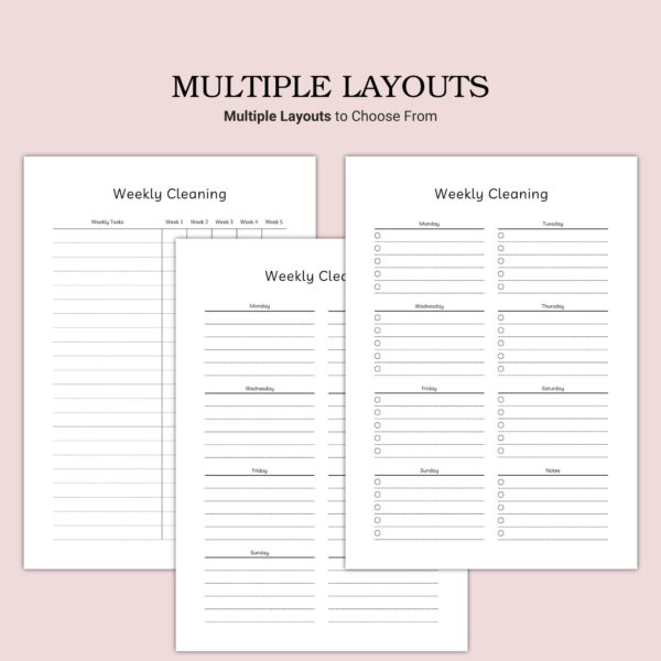 Printable Weekly Cleaning Template - Image 4