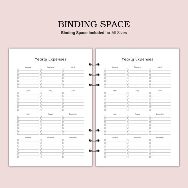 Printable Yearly Expenses Template - Image 4