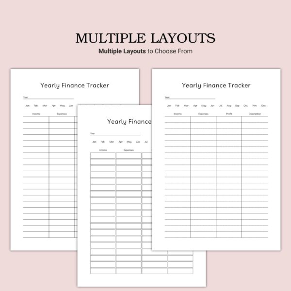 Printable Yearly Finance Tracker Template - Image 2