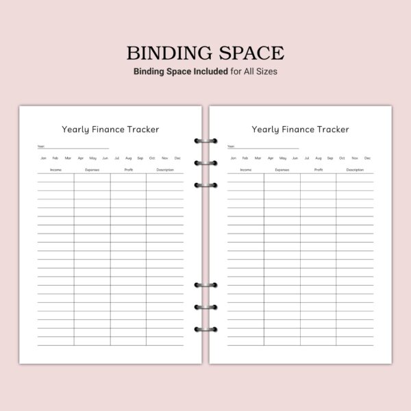 Printable Yearly Finance Tracker Template - Image 3