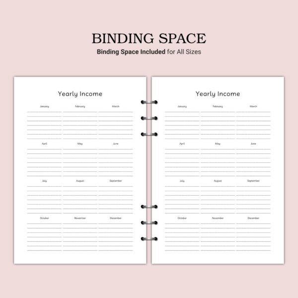 Printable Yearly Income Template - Image 4