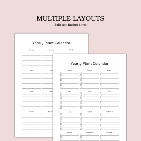 Printable Yearly Plant Calendar Template - Image 4