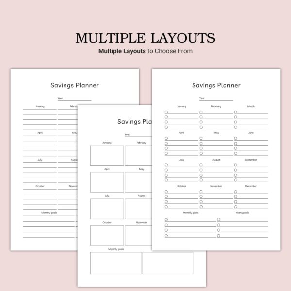 Printable Yearly Savings Planner Template - Image 2