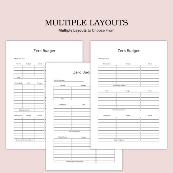 Printable Zero Budget Template - Image 3