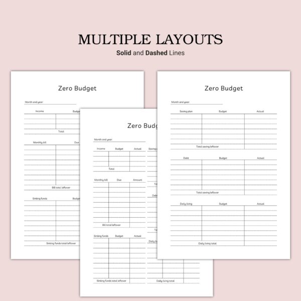 Printable Zero Budget Template - Image 4