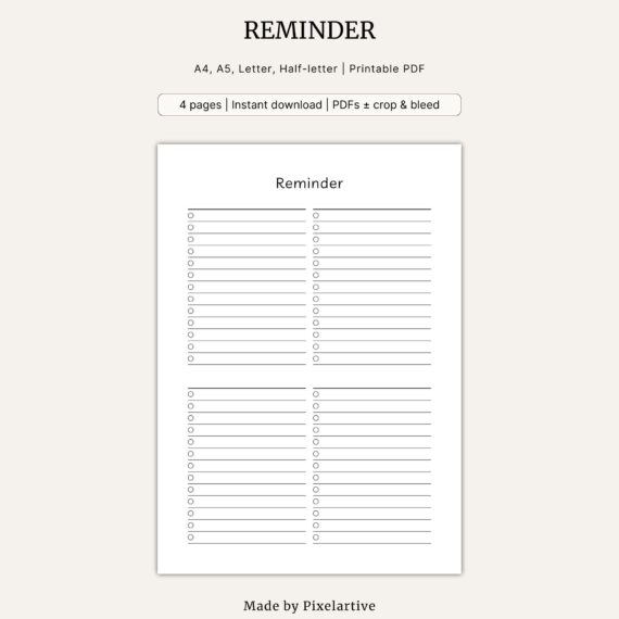 Reminder Template