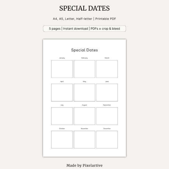 Special Dates Template