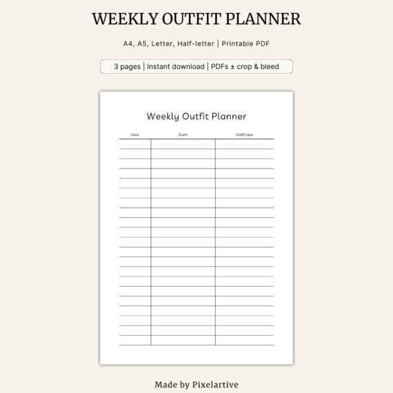 Weekly Outfit Planner