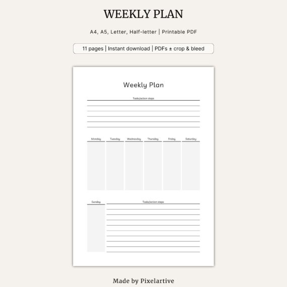 Weekly Plan Template