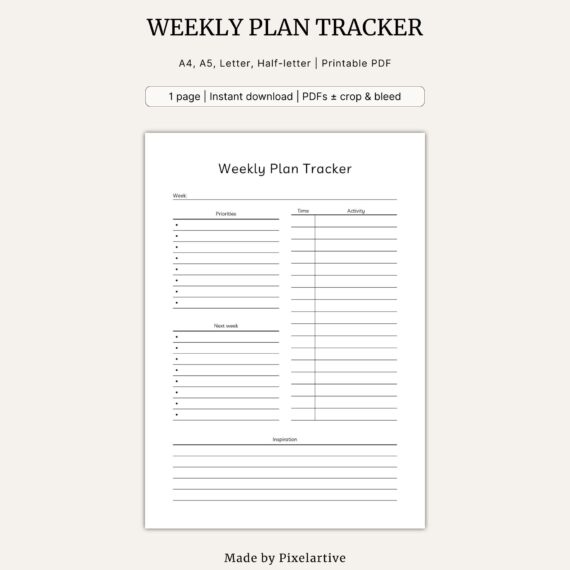 Weekly Plan Tracker