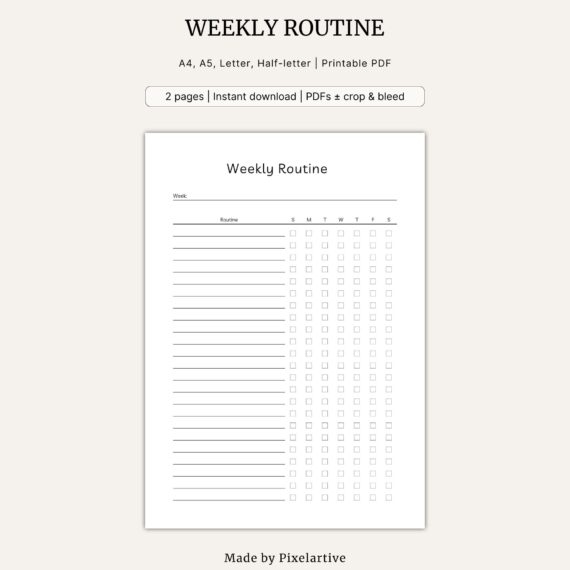 Weekly Routine Template