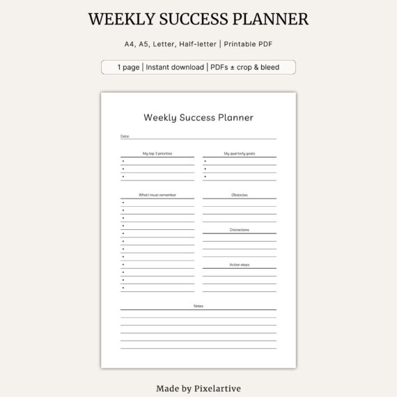 Weekly Success Planner