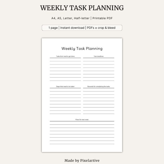 Weekly Task Planning Template
